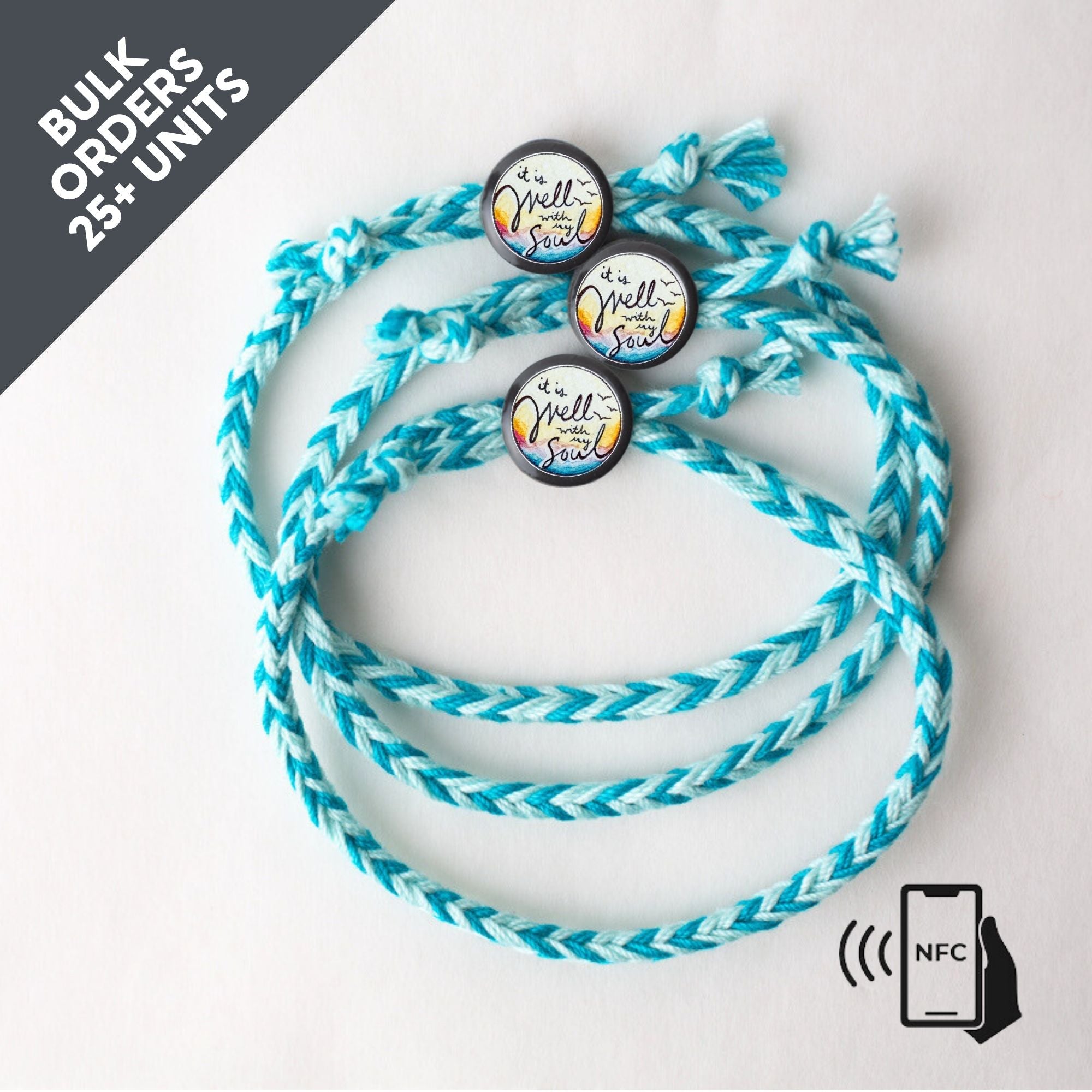 Custom Beacon Smart Product - Woven Bracelets - BULK