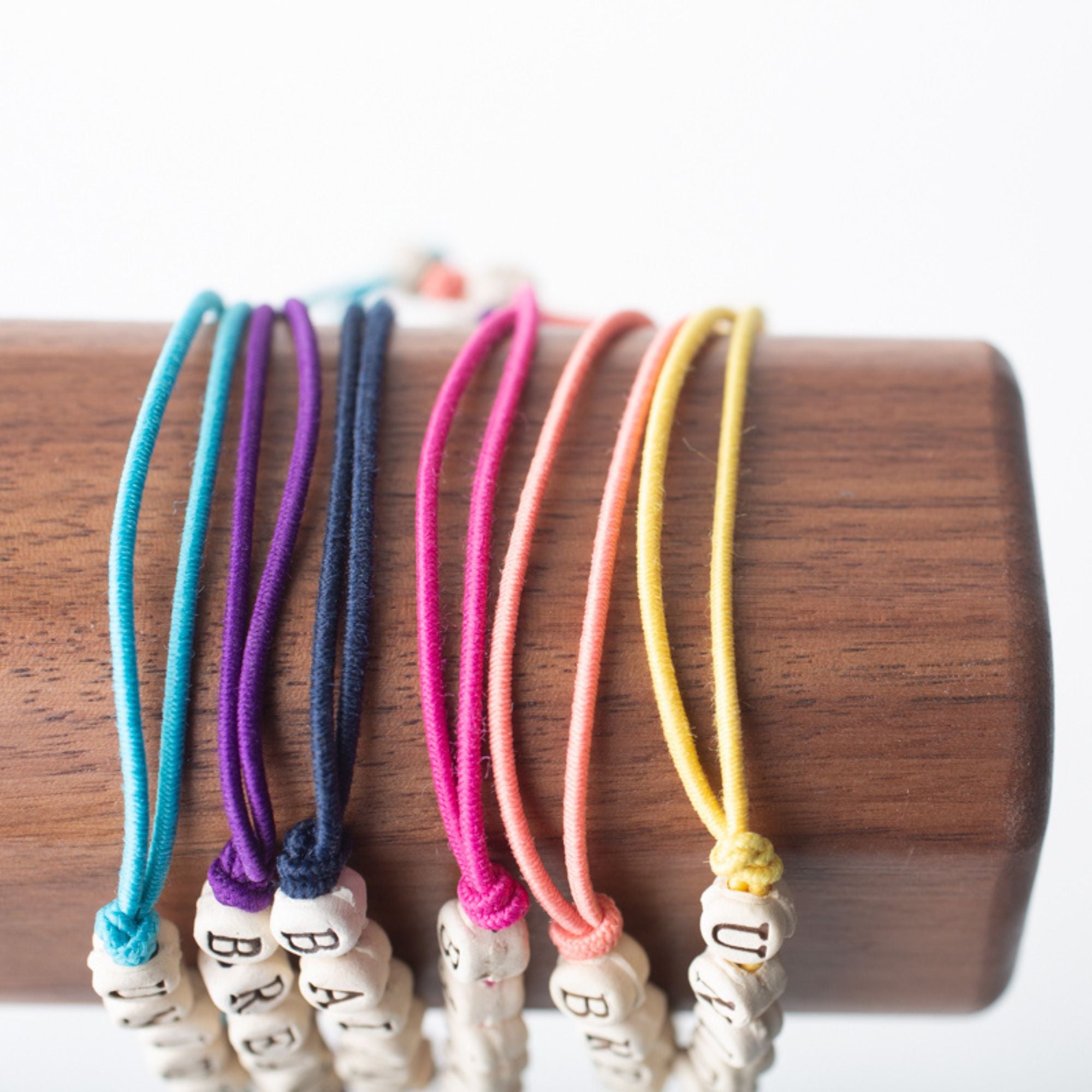 Custom Friendship Bracelets with Elastic Band - BULK