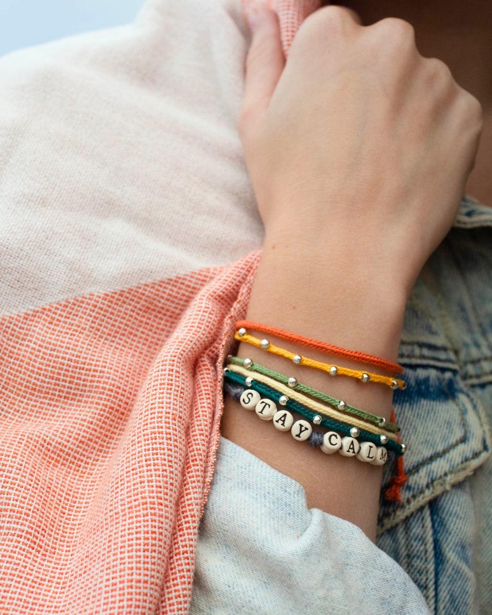 Personalized Friendship Bracelets on Woven Cord – MudLOVE
